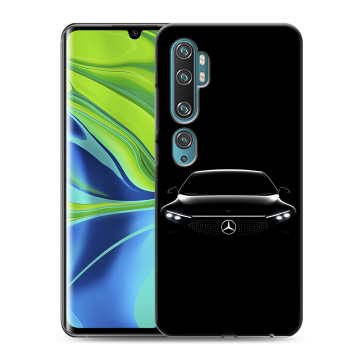 Силиконовый противоударный чехол на Xiaomi Mi Note 10 с принтом Mercedes Мерседес