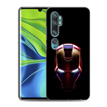 Силиконовый противоударный чехол на Xiaomi Mi Note 10 с принтом IronMan Железный человек