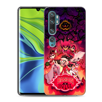 Силиконовый противоударный чехол на Xiaomi Mi Note 10 с принтом Hazbin Hotel Отель Хазбин