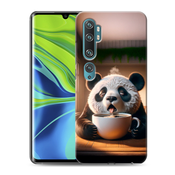 Силиконовый противоударный чехол на Xiaomi Mi Note 10 с принтом смешная панда