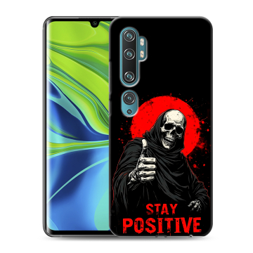 Силиконовый противоударный чехол на Xiaomi Mi Note 10 с принтом смешной скелет