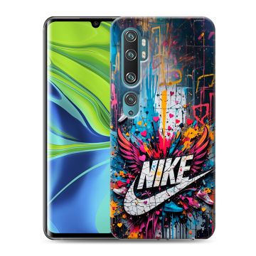 Силиконовый противоударный чехол на Xiaomi Mi Note 10 с принтом Nike Найк Силиконовый противоударный чехол на Xiaomi Mi Note 10 с принтом Nike Найк