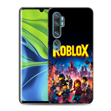 Силиконовый противоударный чехол на Xiaomi Mi Note 10 с принтом Roblox Роблокс
