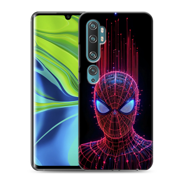 Силиконовый противоударный чехол на Xiaomi Mi Note 10 с принтом Spiderman Человек паук