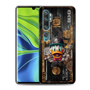 Силиконовый противоударный чехол на Xiaomi Mi Note 10 с принтом Дональд Дак Доллар