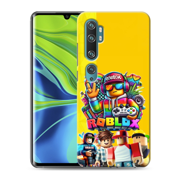 Силиконовый противоударный чехол на Xiaomi Mi Note 10 с принтом Roblox Роблокс
