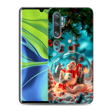 Силиконовый противоударный чехол на Xiaomi Mi Note 10 с принтом Новый год