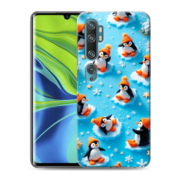 Силиконовый противоударный чехол на Xiaomi Mi Note 10 с принтом Новый год