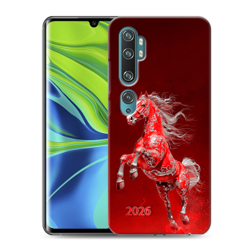 Силиконовый противоударный чехол на Xiaomi Mi Note 10 с принтом Новый год