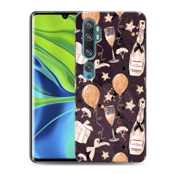 Силиконовый противоударный чехол на Xiaomi Mi Note 10 с принтом Новый год