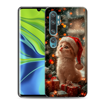 Силиконовый противоударный чехол на Xiaomi Mi Note 10 с принтом Новый год