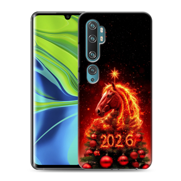 Силиконовый противоударный чехол на Xiaomi Mi Note 10 с принтом Новый год