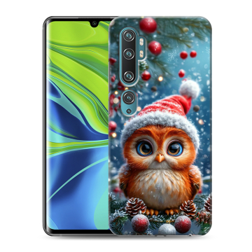 Силиконовый противоударный чехол на Xiaomi Mi Note 10 с принтом Новый год