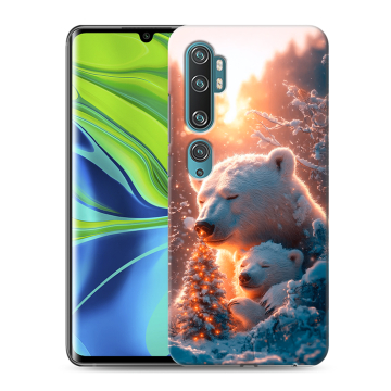Силиконовый противоударный чехол на Xiaomi Mi Note 10 с принтом Новый год