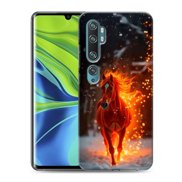 Силиконовый противоударный чехол на Xiaomi Mi Note 10 с принтом Новый год