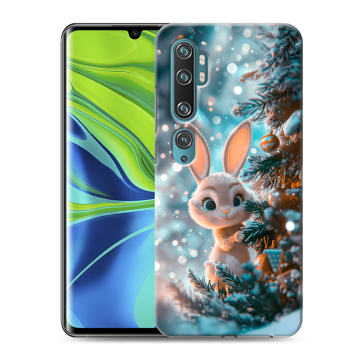 Силиконовый противоударный чехол на Xiaomi Mi Note 10 с принтом Новый год