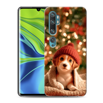 Силиконовый противоударный чехол на Xiaomi Mi Note 10 с принтом Новый год