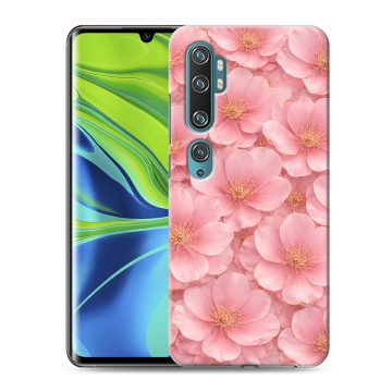 Силиконовый противоударный чехол на Xiaomi Mi Note 10 с принтом женский