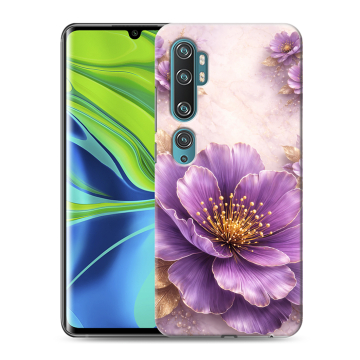 Силиконовый противоударный чехол на Xiaomi Mi Note 10 с принтом женский