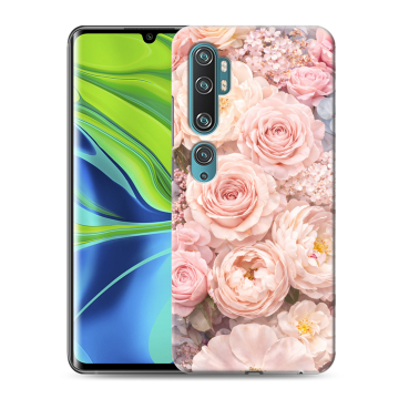 Силиконовый противоударный чехол на Xiaomi Mi Note 10 с принтом женский