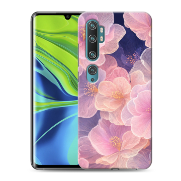 Силиконовый противоударный чехол на Xiaomi Mi Note 10 с принтом женский