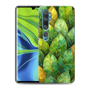 Силиконовый противоударный чехол на Xiaomi Mi Note 10 с принтом женский