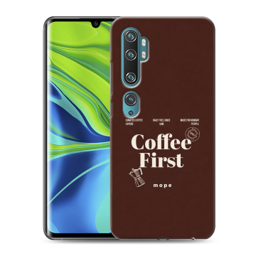 Силиконовый противоударный чехол на Xiaomi Mi Note 10 с принтом женский