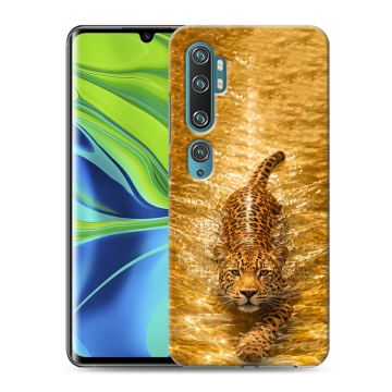 Силиконовый противоударный чехол на Xiaomi Mi Note 10 с принтом женский