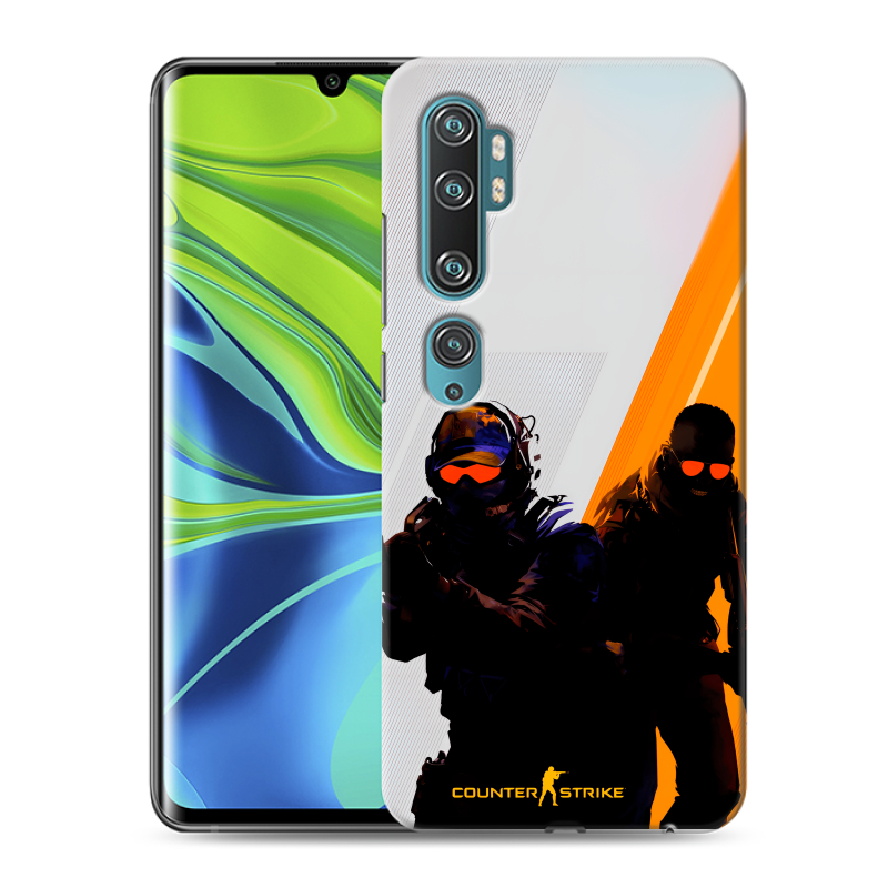 Силиконовый противоударный чехол на Xiaomi Mi Note 10 с принтом Контер страйк Counter strike Силиконовый противоударный чехол на Xiaomi Mi Note 10 с принтом Контер страйк Counter strike