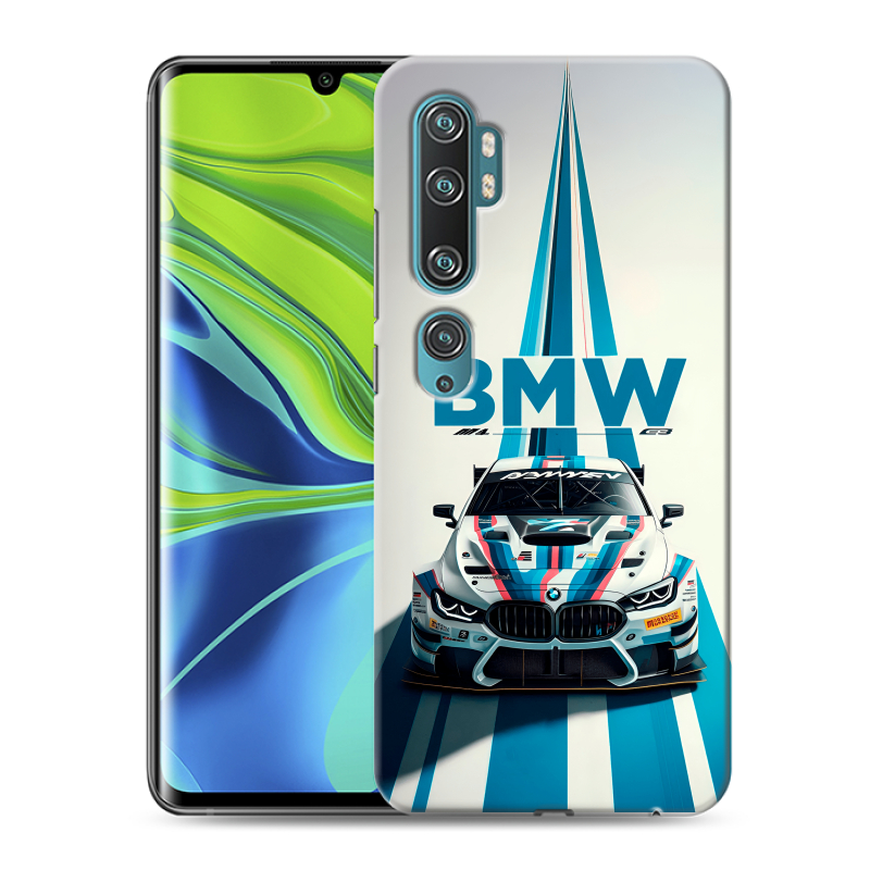 Силиконовый противоударный чехол на Xiaomi Mi Note 10 с принтом БМВ BMW Силиконовый противоударный чехол на Xiaomi Mi Note 10 с принтом БМВ BMW