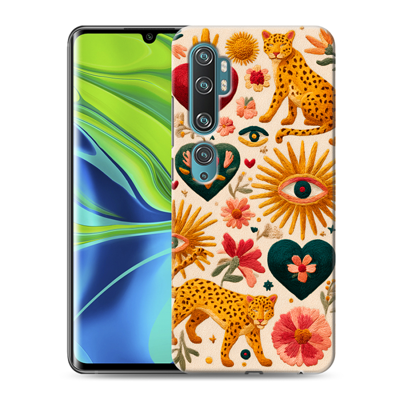 Силиконовый противоударный чехол на Xiaomi Mi Note 10 с принтом Модный принт Силиконовый противоударный чехол на Xiaomi Mi Note 10 с принтом Модный принт