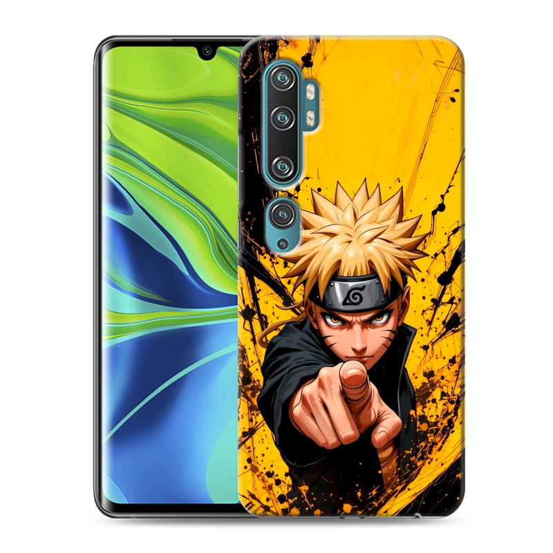 Силиконовый противоударный чехол на Xiaomi Mi Note 10 с принтом Naruto Наруто Силиконовый противоударный чехол на Xiaomi Mi Note 10 с принтом Naruto Наруто