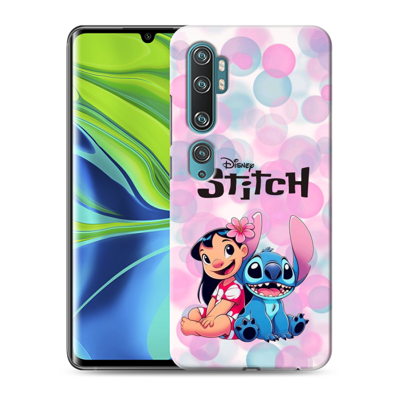 Силиконовый противоударный чехол на Xiaomi Mi Note 10 с принтом Лило и Стич Силиконовый противоударный чехол на Xiaomi Mi Note 10 с принтом Лило и Стич