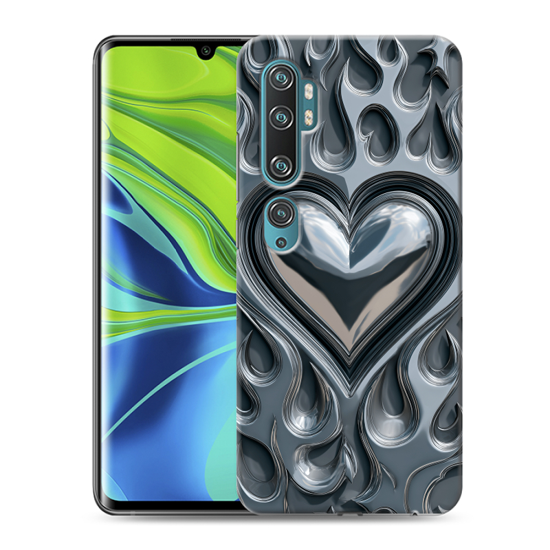 Силиконовый противоударный чехол на Xiaomi Mi Note 10 с принтом Y2K Силиконовый противоударный чехол на Xiaomi Mi Note 10 с принтом Y2K