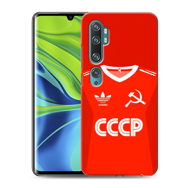 Силиконовый противоударный чехол на Xiaomi Mi Note 10 с принтом Флаг Герб СССР Силиконовый противоударный чехол на Xiaomi Mi Note 10 с принтом Флаг Герб СССР