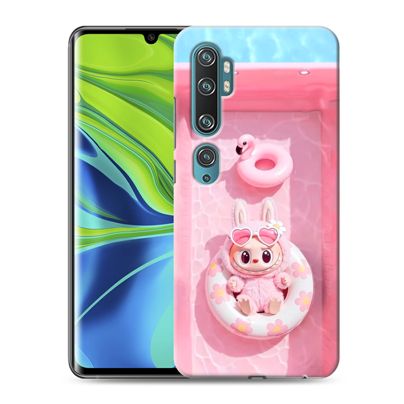 Силиконовый противоударный чехол на Xiaomi Mi Note 10 с принтом Labubu Лабубу Силиконовый противоударный чехол на Xiaomi Mi Note 10 с принтом Labubu Лабубу