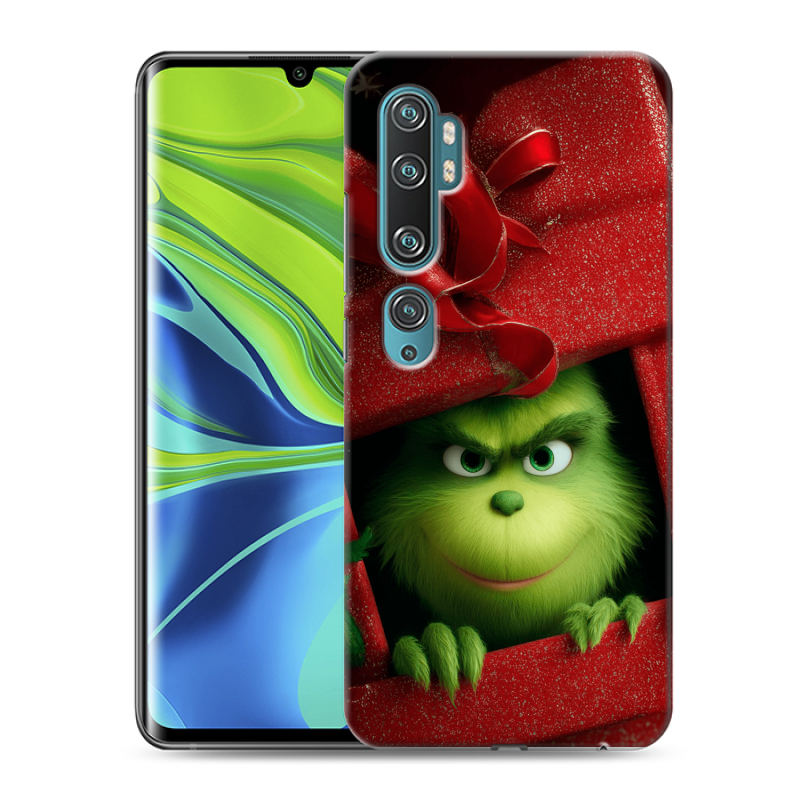 Силиконовый противоударный чехол на Xiaomi Mi Note 10 с принтом Новый год Силиконовый противоударный чехол на Xiaomi Mi Note 10 с принтом Новый год