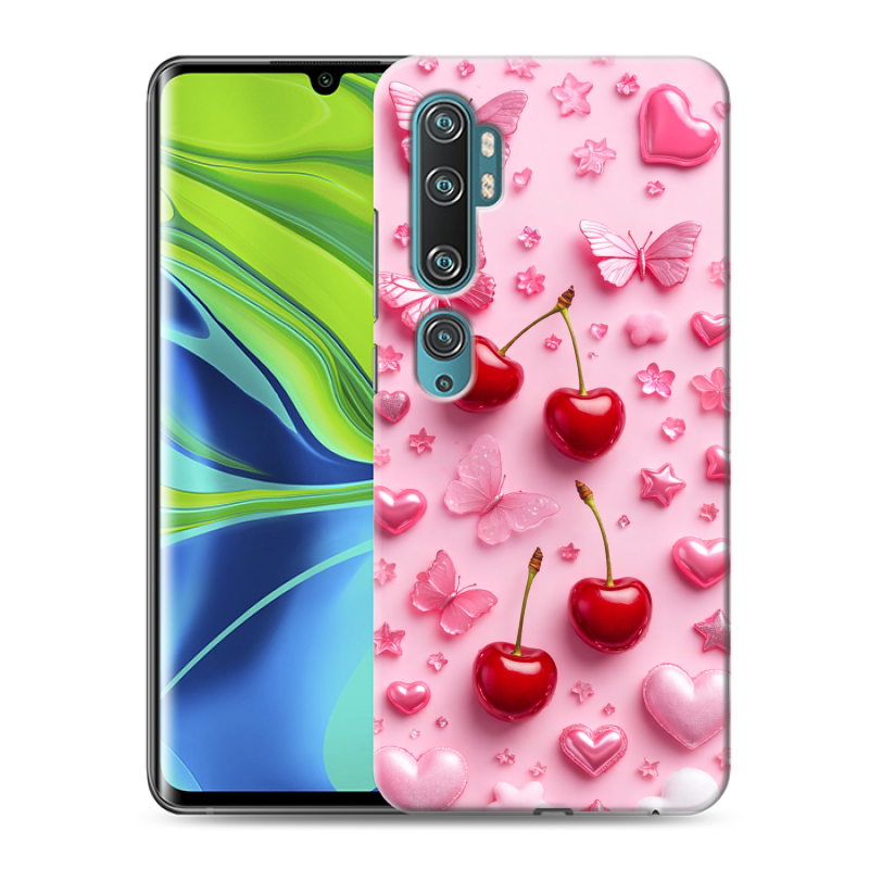 Силиконовый противоударный чехол на Xiaomi Mi Note 10 с принтом для девочек Силиконовый противоударный чехол на Xiaomi Mi Note 10 с принтом для девочек