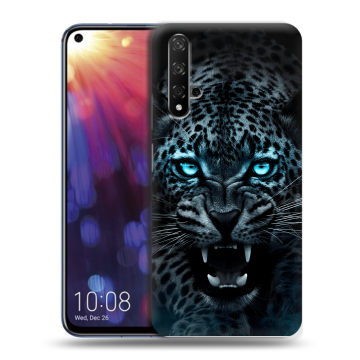 Силиконовый чехол на Huawei Nova 5T с принтом Темный леопард Силиконовый чехол на Huawei Nova 5T с принтом Темный леопард