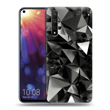 Силиконовый чехол на Huawei Nova 5T с принтом Черные кристаллы Силиконовый чехол на Huawei Nova 5T с принтом Черные кристаллы