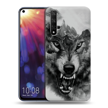 Силиконовый чехол на Huawei Nova 5T с принтом Волк Силиконовый чехол на Huawei Nova 5T с принтом Волк
