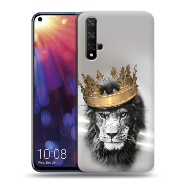 Силиконовый чехол на Huawei Nova 5T с принтом Лев с короной Силиконовый чехол на Huawei Nova 5T с принтом Лев с короной