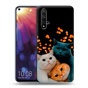 Силиконовый чехол на Huawei Nova 5T с принтом Кошки Силиконовый чехол на Huawei Nova 5T с принтом Кошки