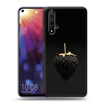 Силиконовый чехол на Huawei Nova 5T с принтом Черная клубника Силиконовый чехол на Huawei Nova 5T с принтом Черная клубника