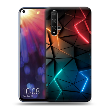 Силиконовый чехол на Huawei Nova 5T с принтом Абстракция неон Силиконовый чехол на Huawei Nova 5T с принтом Абстракция неон