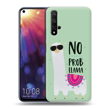 Силиконовый чехол на Huawei Nova 5T с принтом Лама Силиконовый чехол на Huawei Nova 5T с принтом Лама
