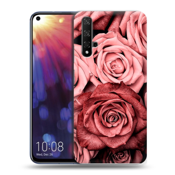 Силиконовый чехол на Huawei Nova 5T с принтом Цветы розы Силиконовый чехол на Huawei Nova 5T с принтом Цветы розы