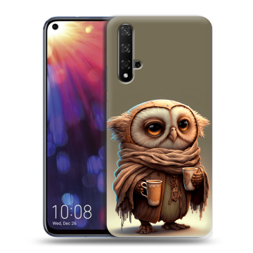 Силиконовый чехол на Huawei Nova 5T с принтом Сова Силиконовый чехол на Huawei Nova 5T с принтом Сова