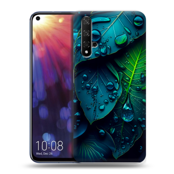 Силиконовый чехол на Huawei Nova 5T с принтом Листья Силиконовый чехол на Huawei Nova 5T с принтом Листья