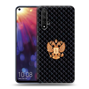 Силиконовый чехол на Huawei Nova 5T с принтом Герб России принт